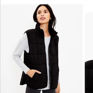 Lou & Grey Signaturesoft Quilted Vest Medium Black